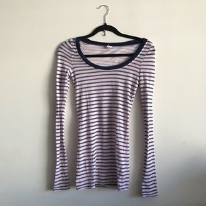 Free People Striped Scoop Neck Top, Size M